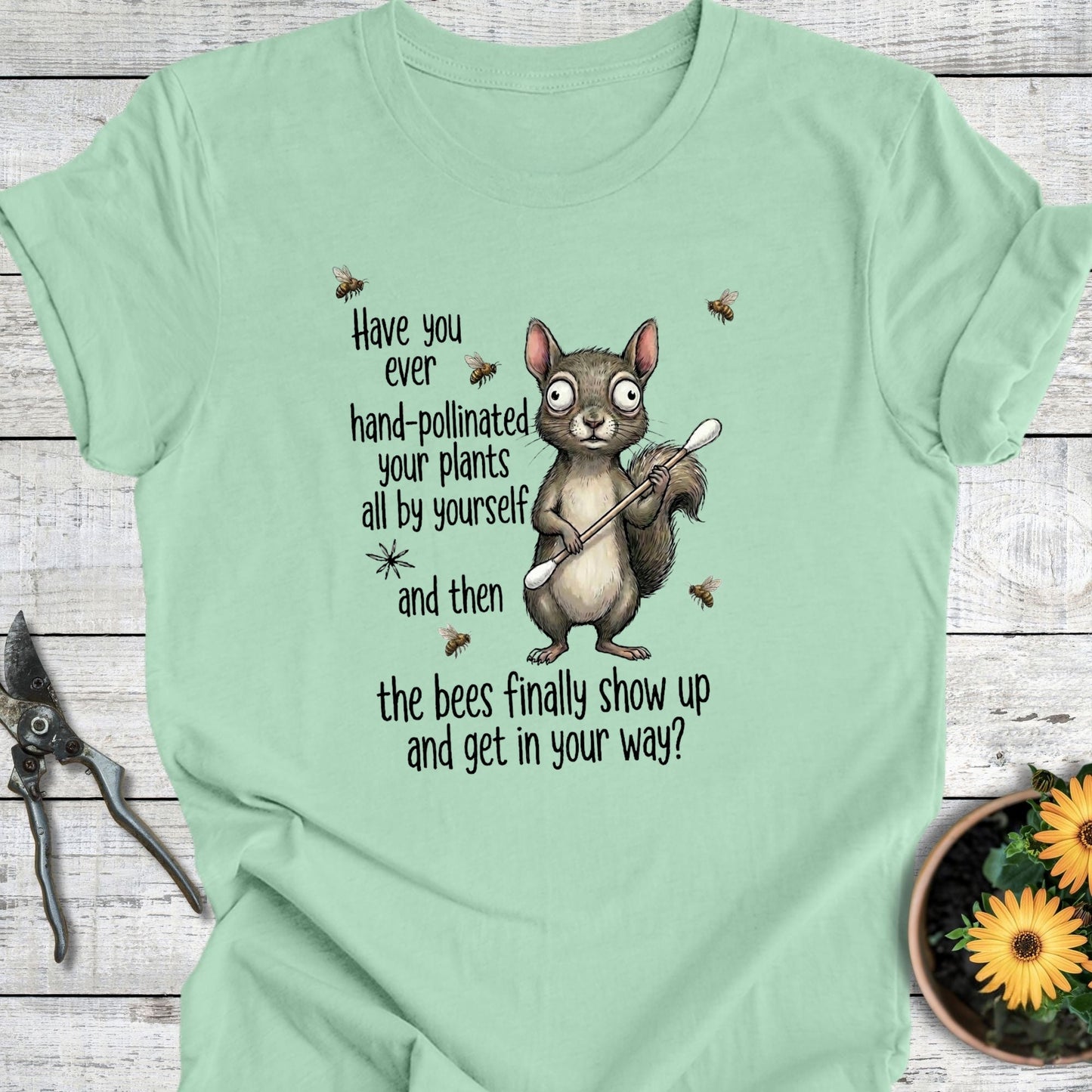 Printify T-Shirt Mint / S Hand Pollinate T-Shirt