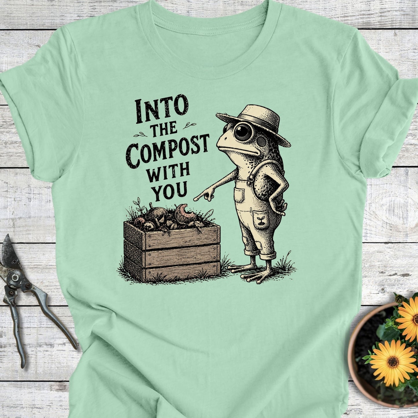 Printify T-Shirt Mint / S Into The Compost T-Shirt