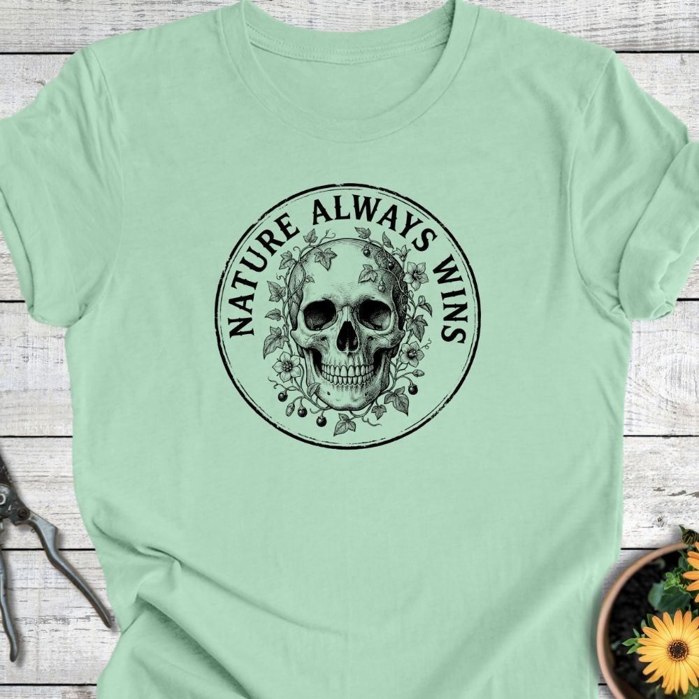 Printify T-Shirt Mint / S Nature Always Wins T-Shirt