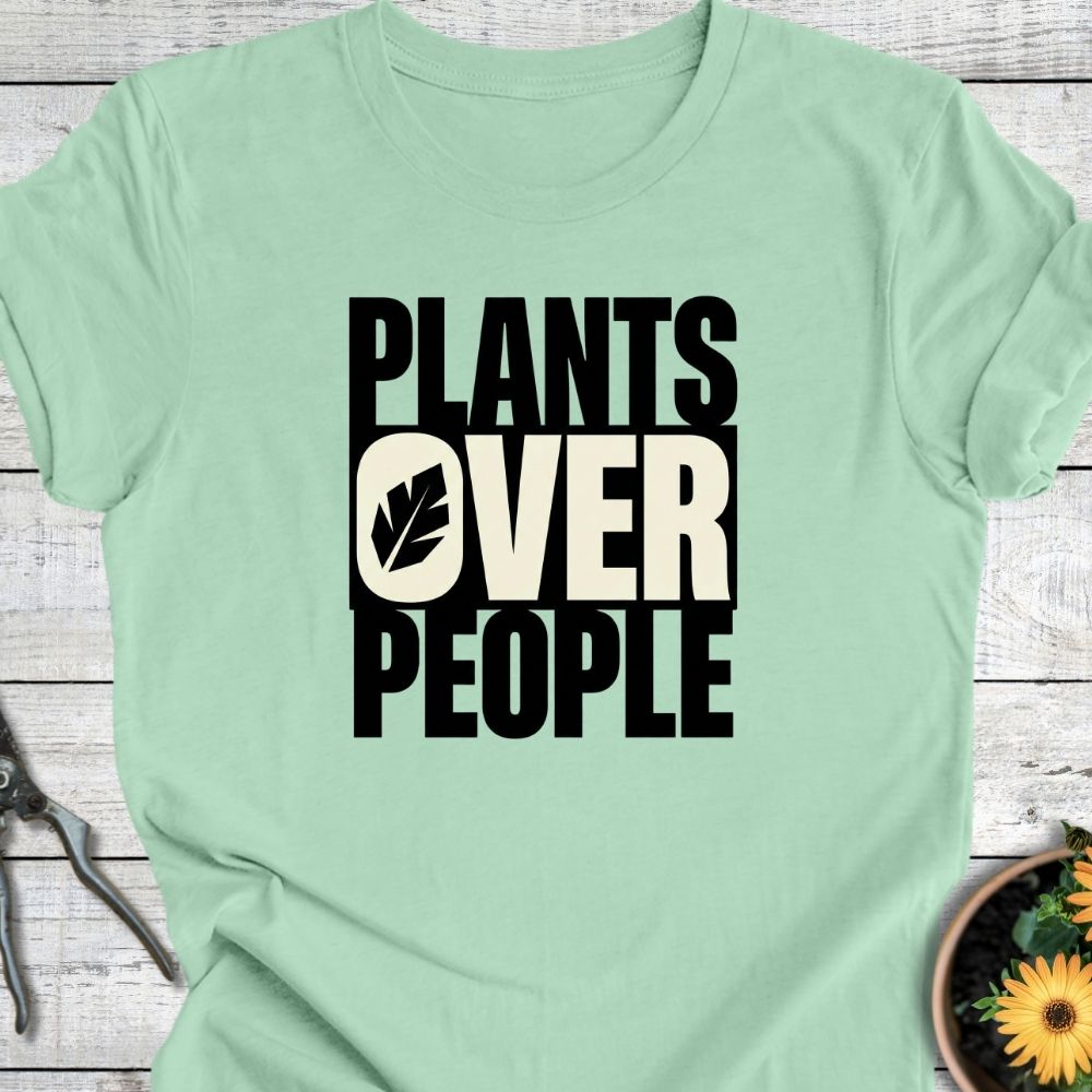 Printify T-Shirt Mint / S Plants Over People T-Shirt