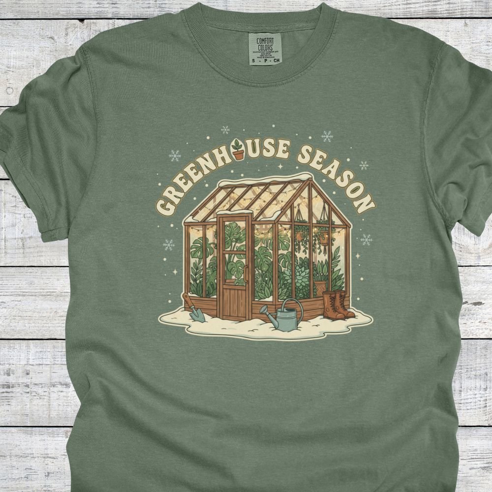 Printify T-Shirt Moss / S Greenhouse Season T-Shirt