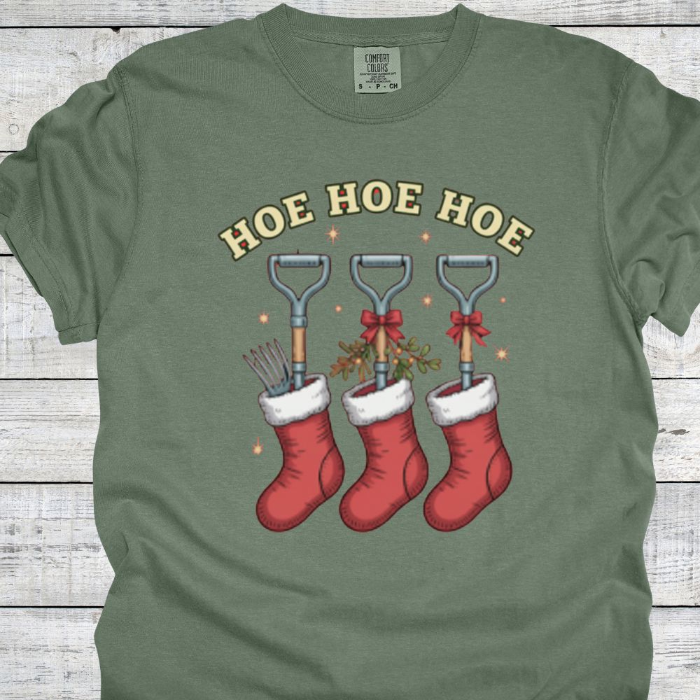 Printify T-Shirt Moss / S Hoe Hoe Hoe Stockings T-Shirt