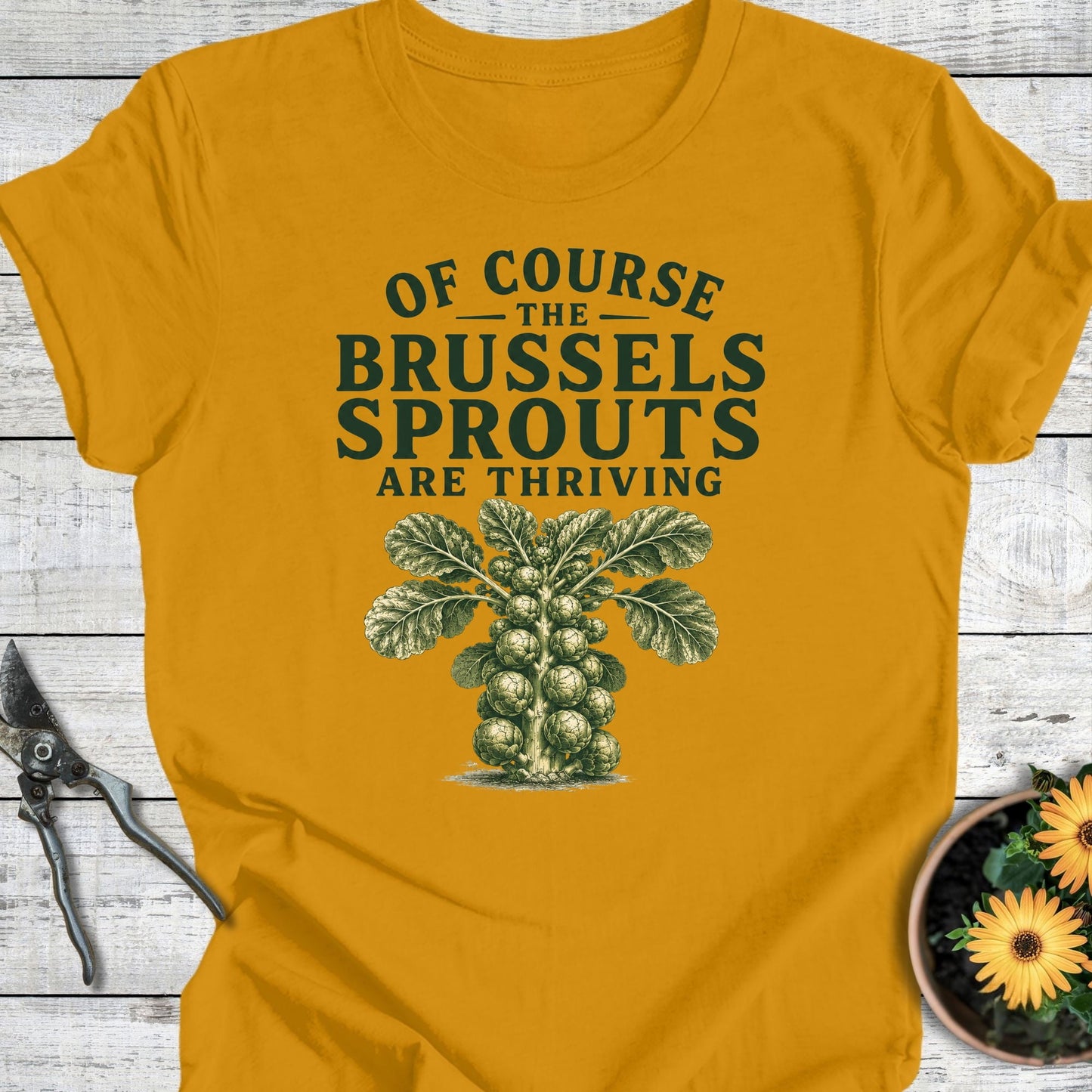 Printify T-Shirt Mustard / S Brussels Sprouts are Thriving T-Shirt