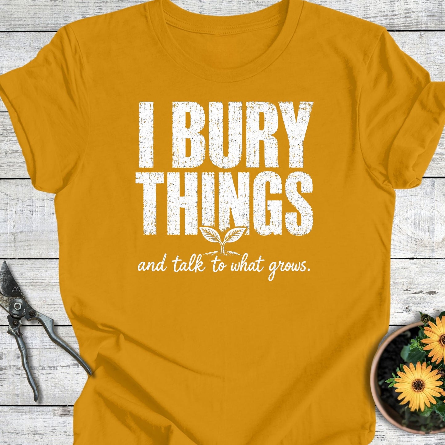 Printify T-Shirt Mustard / S Bury & Talk T-Shirt