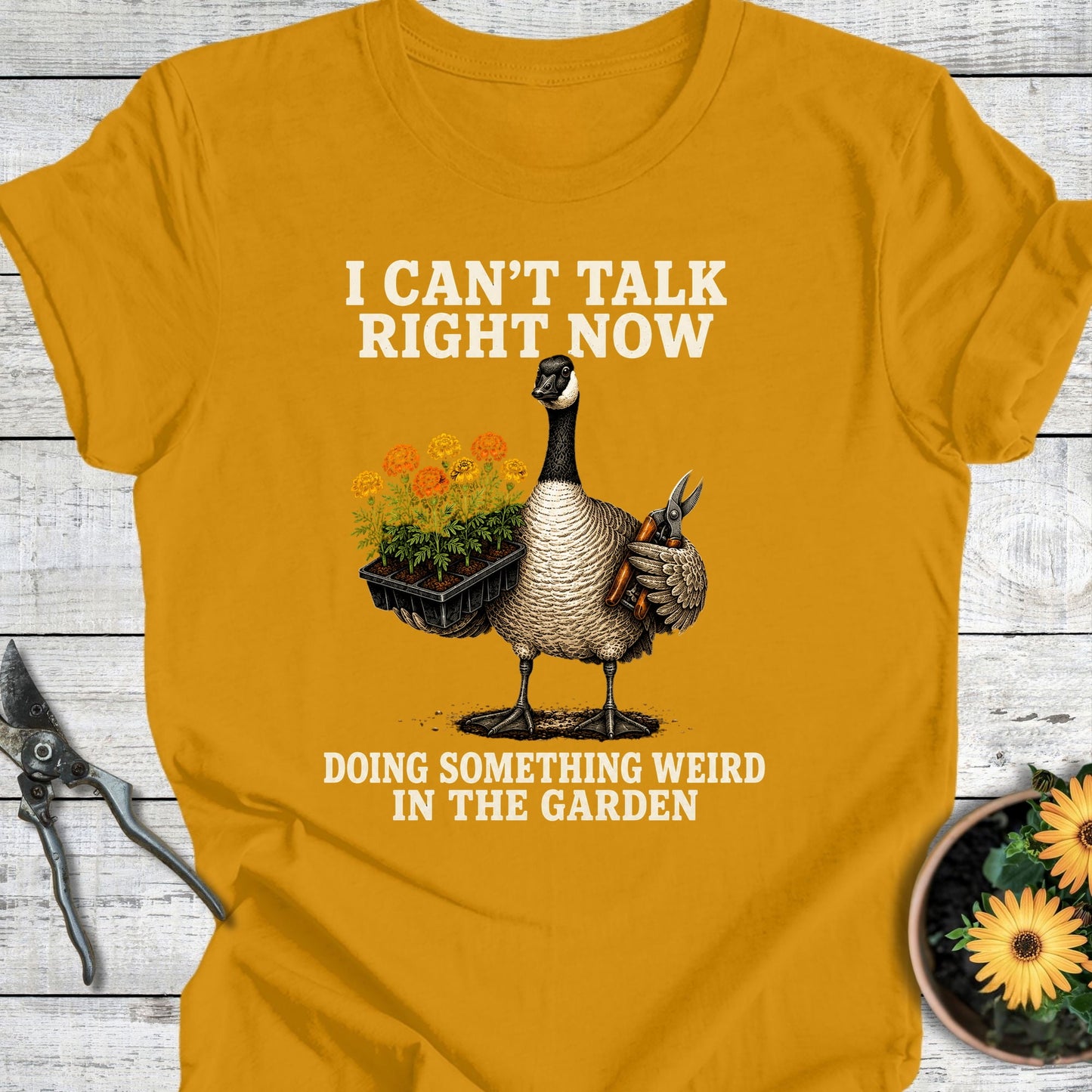 Printify T-Shirt Mustard / S Can't Talk T-Shirt