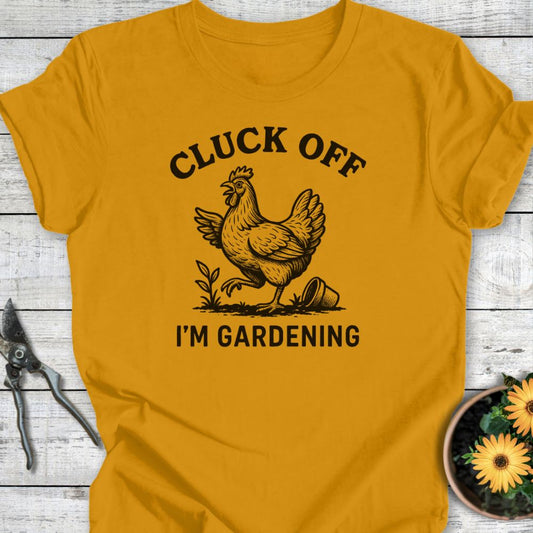 Printify T-Shirt Mustard / S Cluck Off