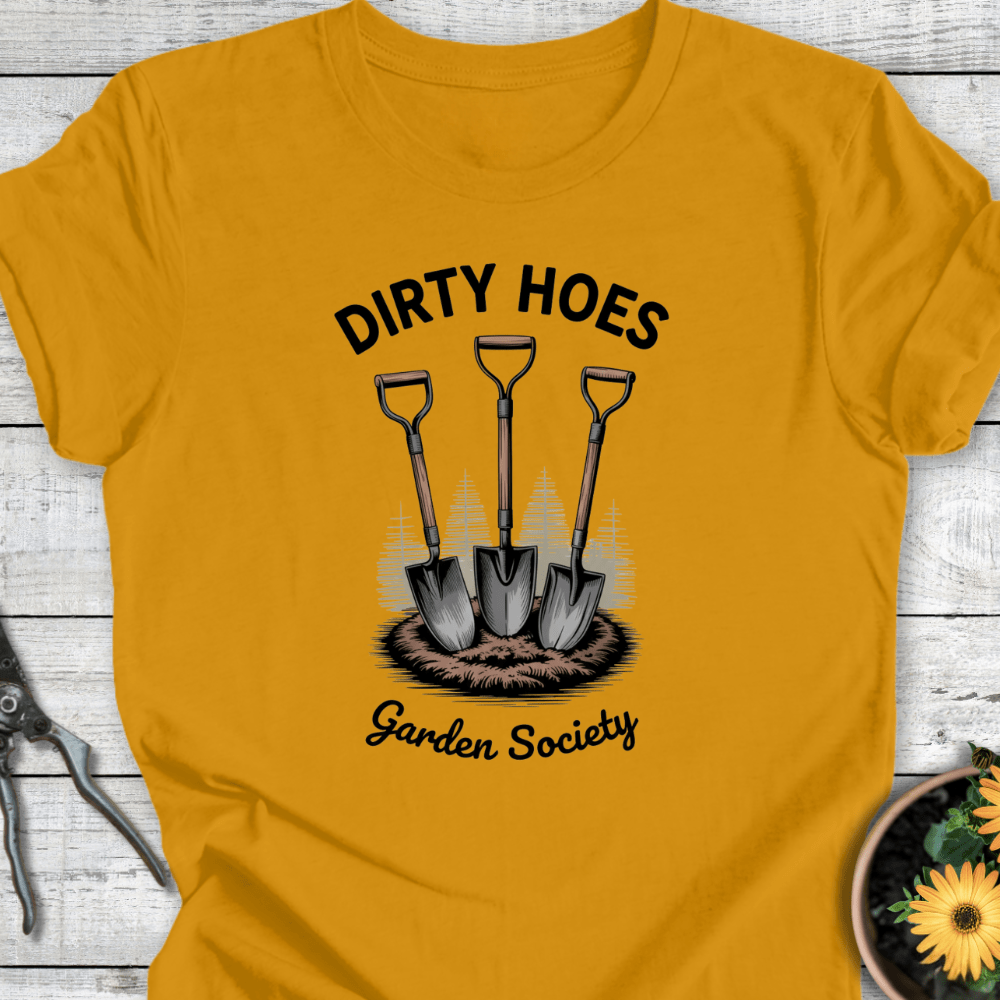 Printify T-Shirt Mustard / S Dirty Hoes