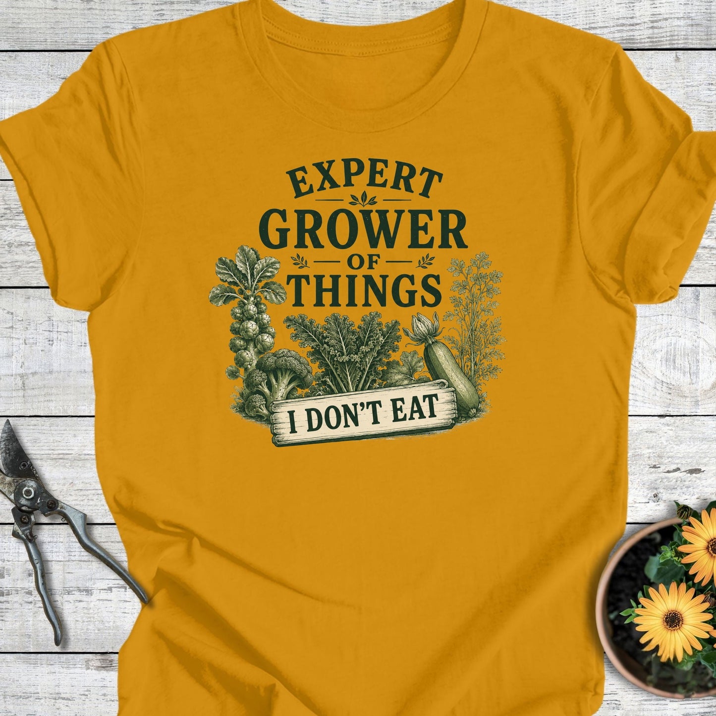 Printify T-Shirt Mustard / S Expert Grower T-Shirt