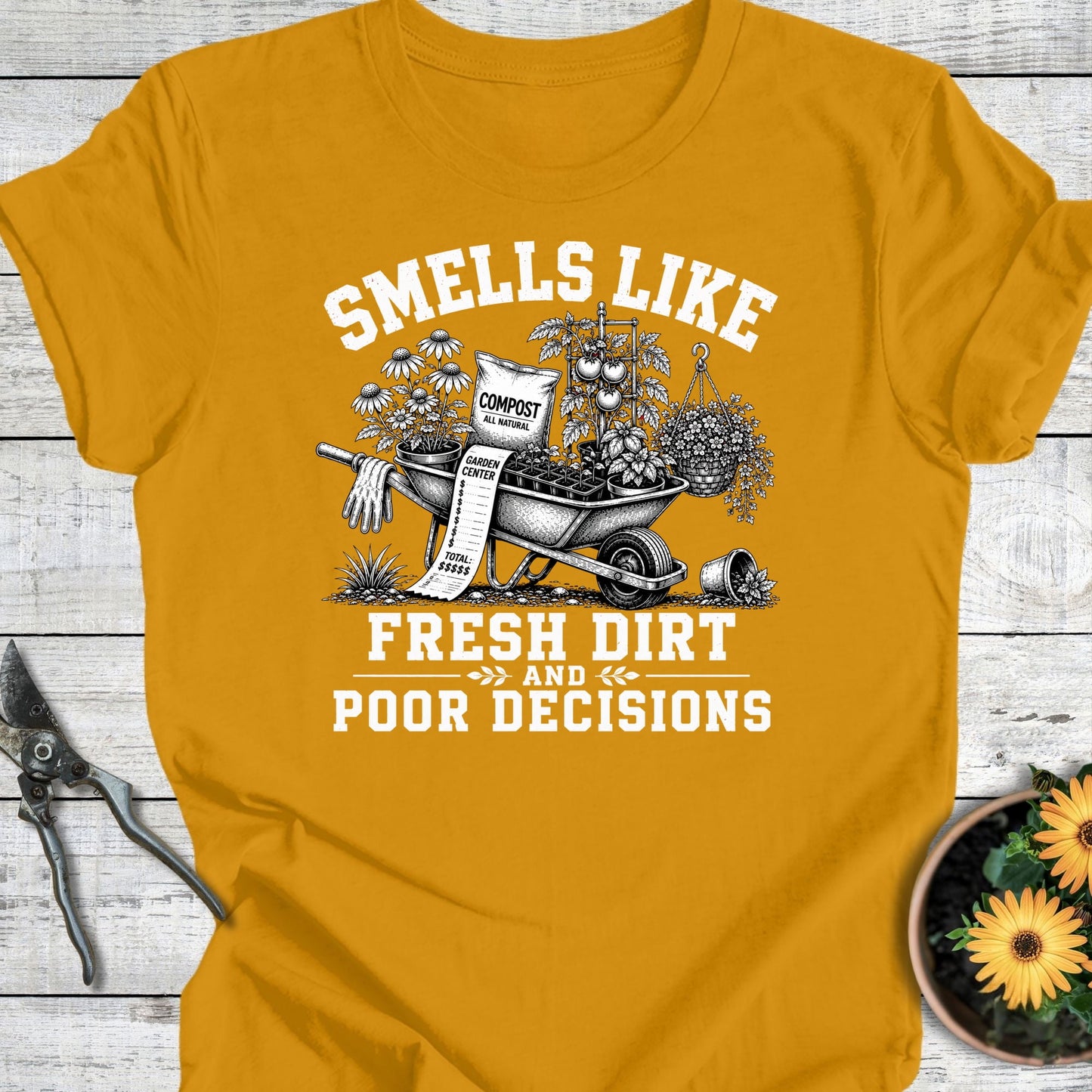 Printify T-Shirt Mustard / S Fresh Dirt T-Shirt