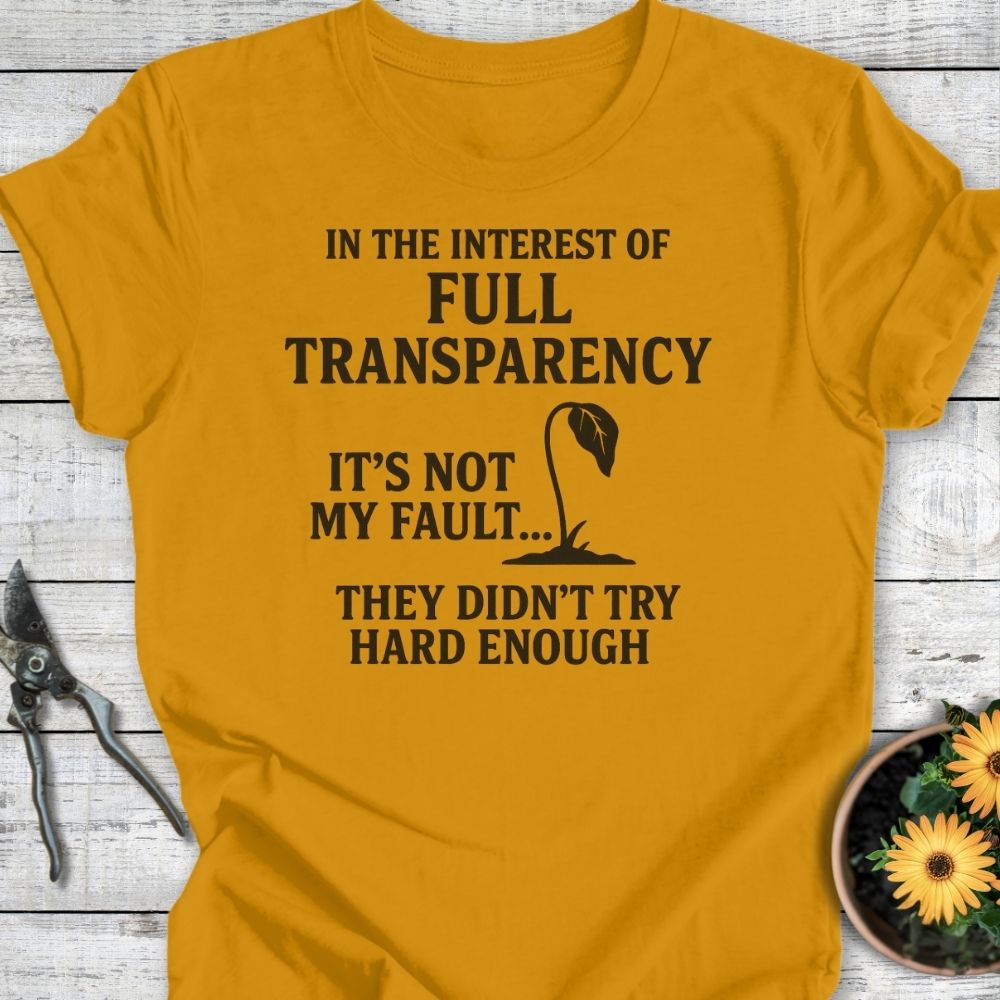 Printify T-Shirt Mustard / S Full Transparency
