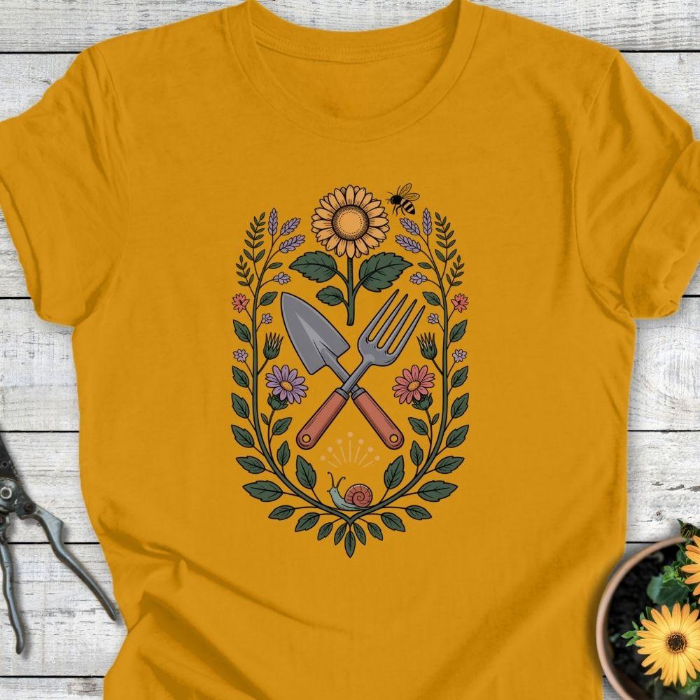 Printify T-Shirt Mustard / S Gardener’s Emblem