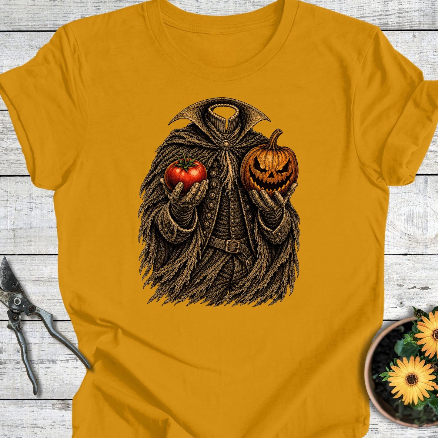 Printify T-Shirt Mustard / S Headless Harvest T-Shirt