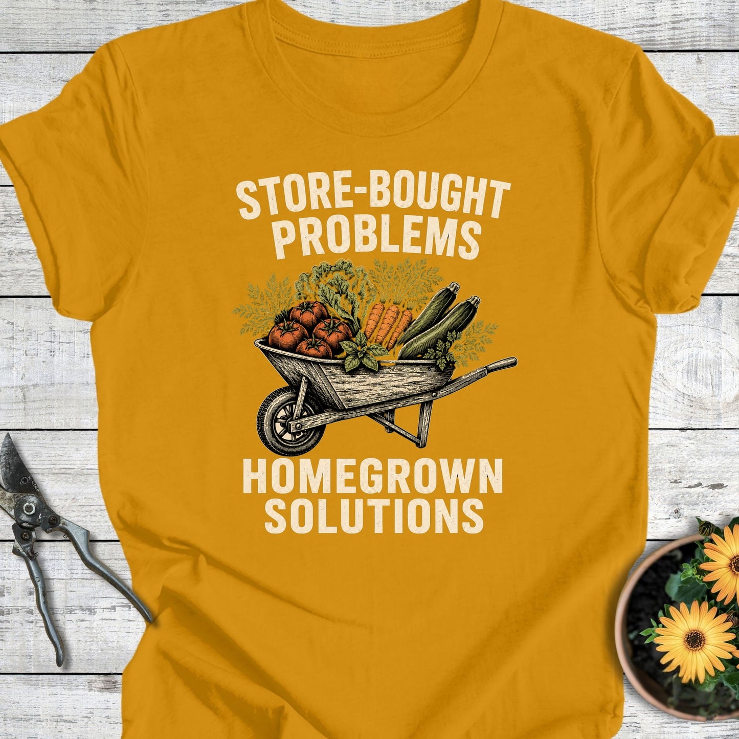 Printify T-Shirt Mustard / S Homegrown Solutions T-Shirt