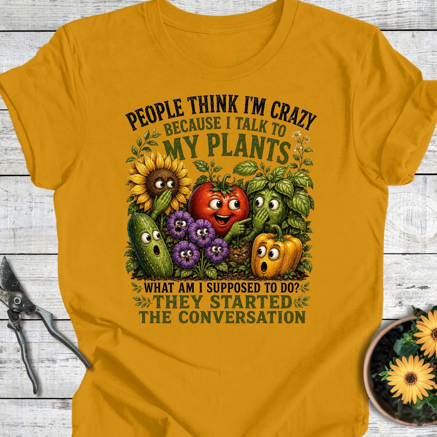 Printify T-Shirt Mustard / S I'm Crazy T-Shirt