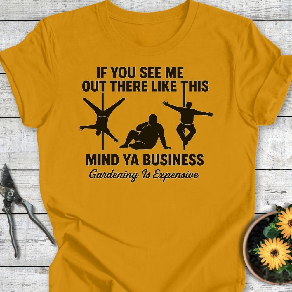 Printify T-Shirt Mustard / S Mind Ya Business