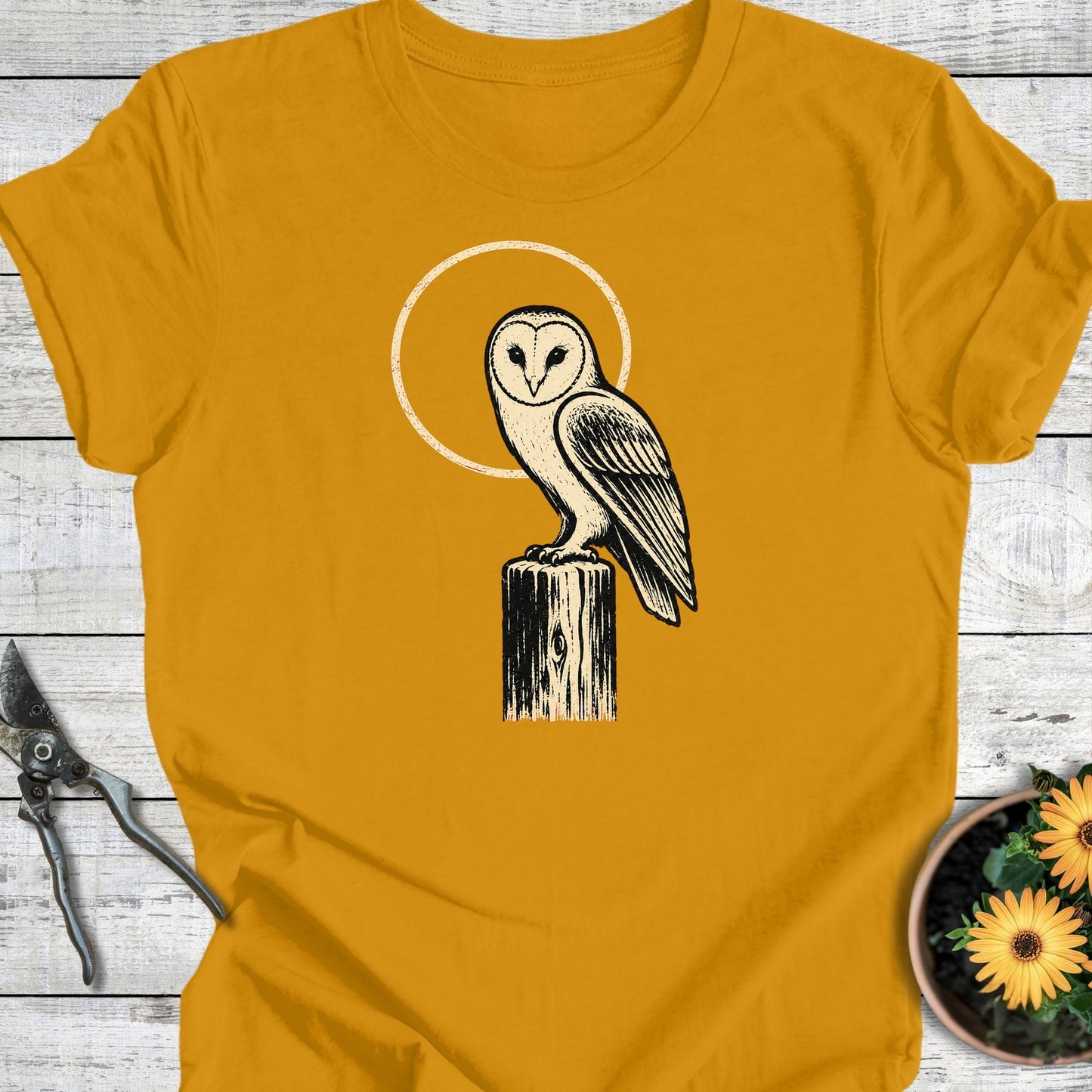 Printify T-Shirt Mustard / S Moonlit Watch T-Shirt
