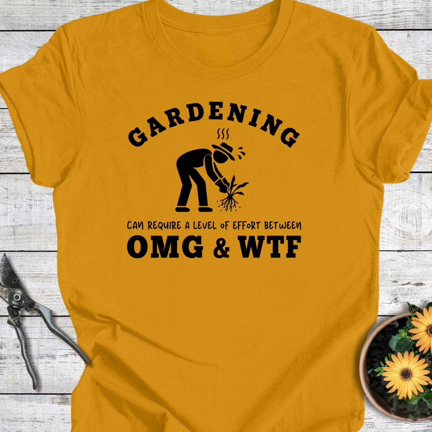 Printify T-Shirt Mustard / S OMG & WTF T-Shirt