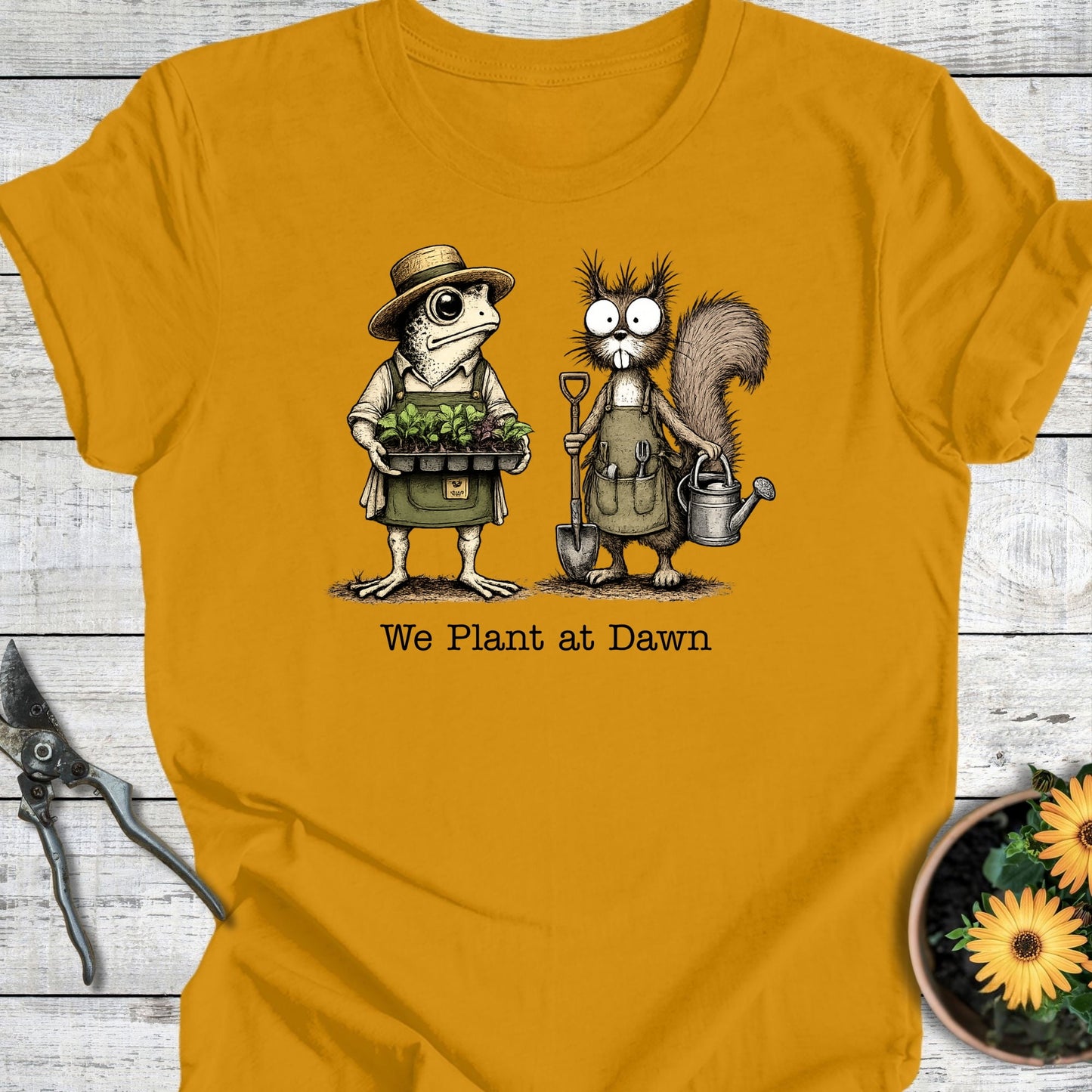Printify T-Shirt Mustard / S Plant at Dawn III T-Shirt