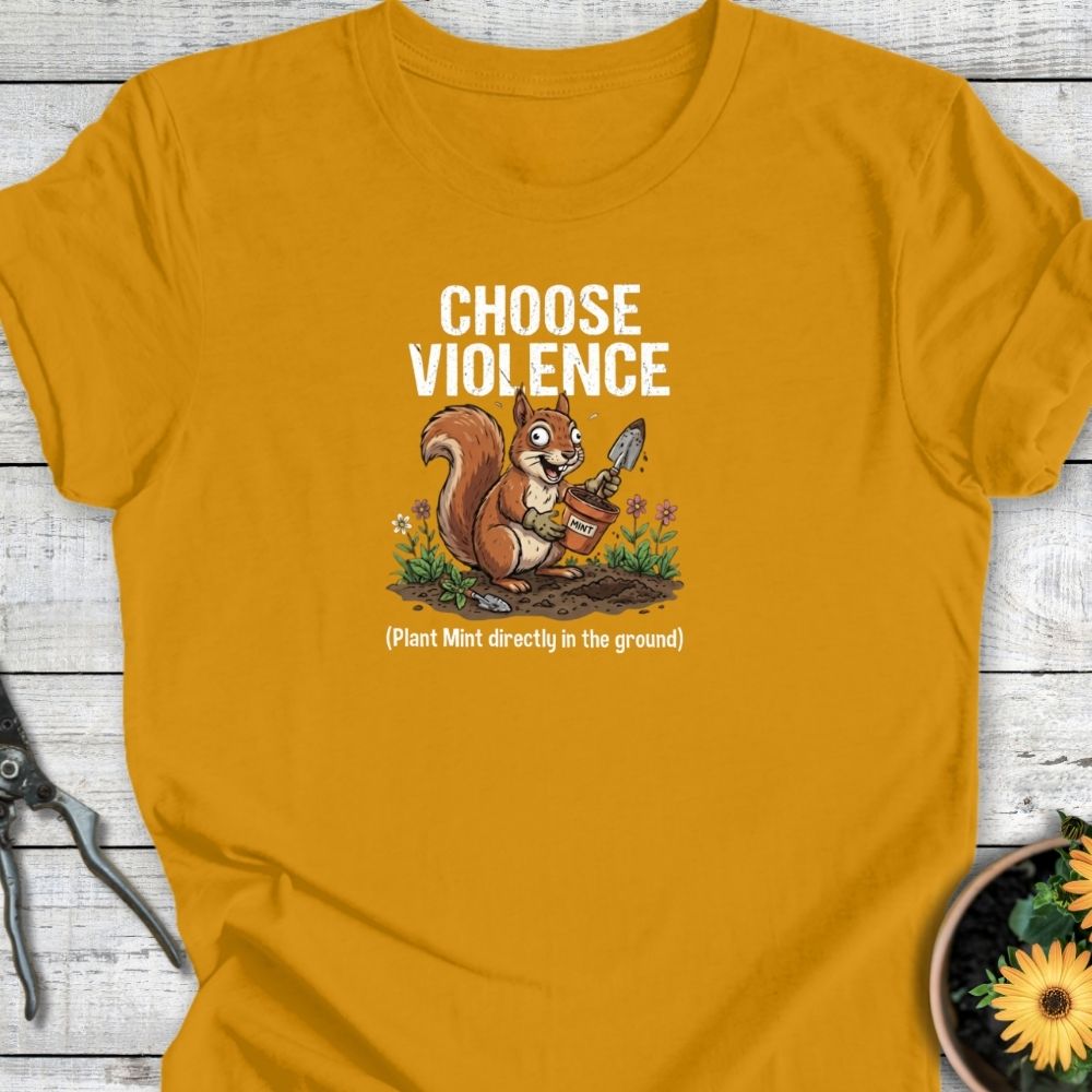 Printify T-Shirt Mustard / S Plant Mint T-Shirt