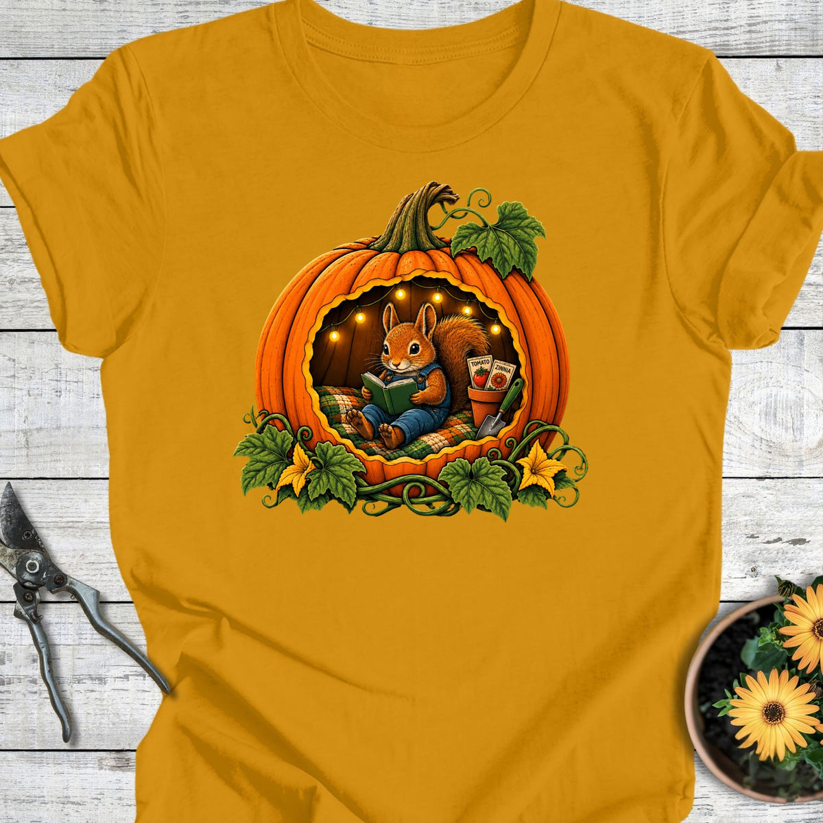 Printify T-Shirt Mustard / S Pumpkin Nook T-Shirt