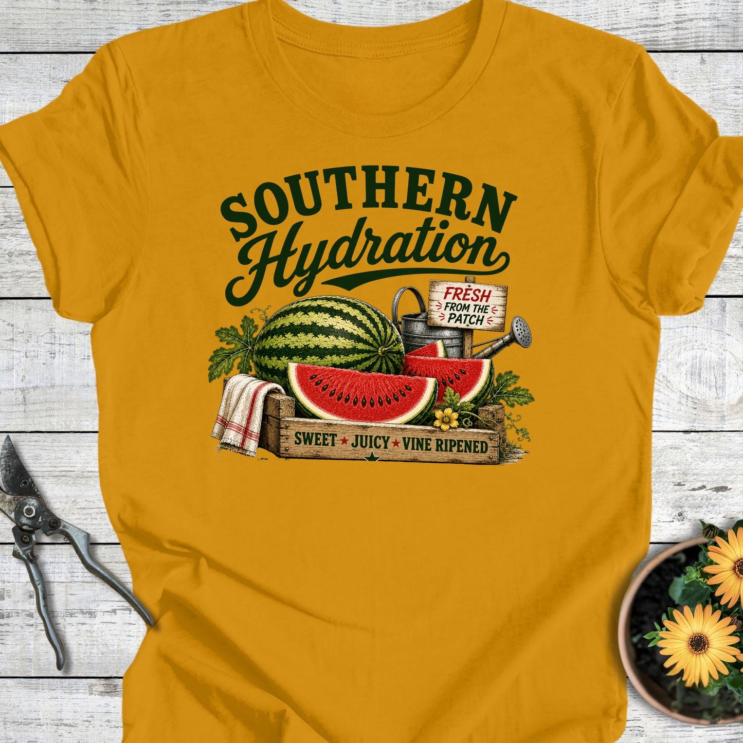 Printify T-Shirt Mustard / S Southern Hydration T-Shirt