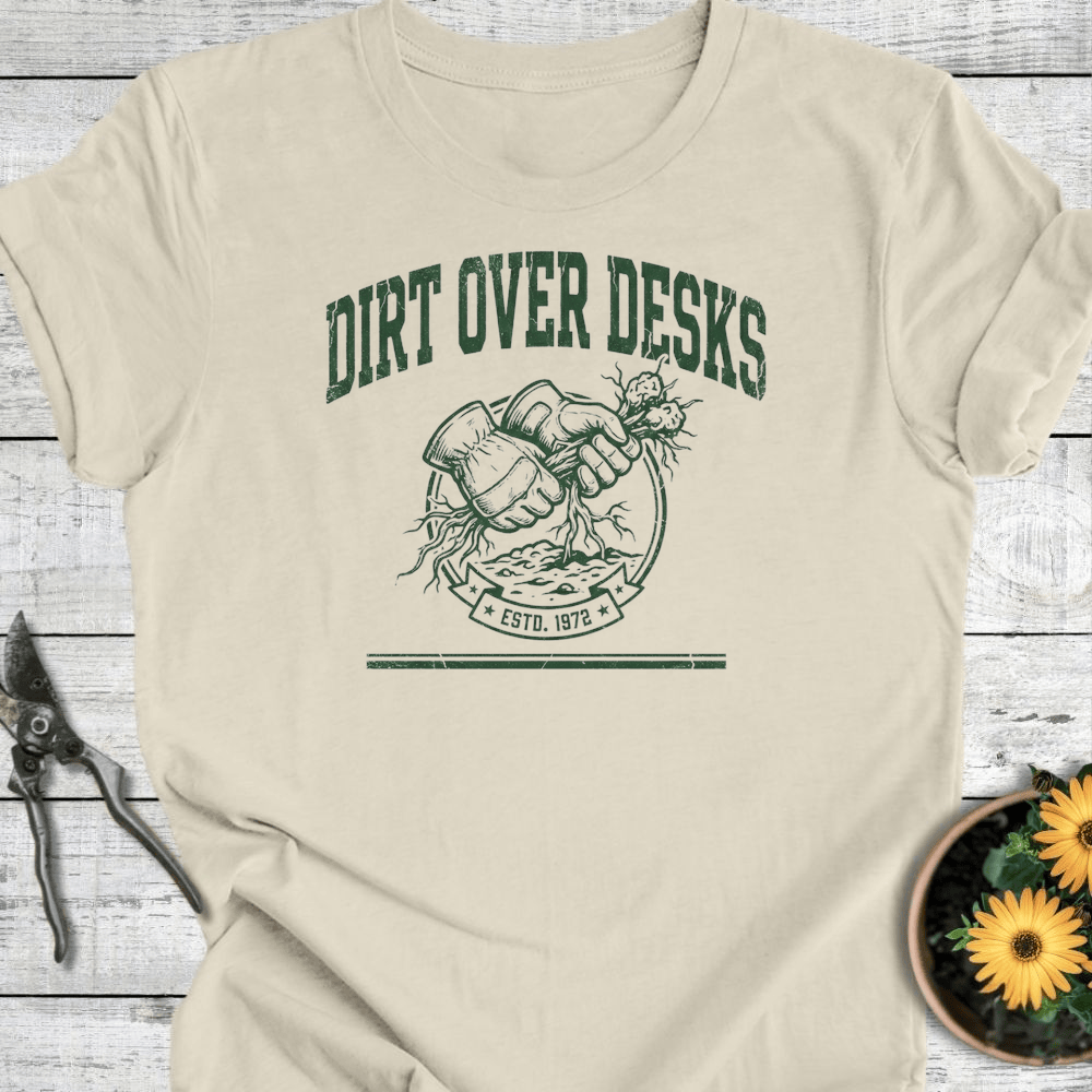 Printify T-Shirt Natural / S Dirt Over Desks T-Shirt