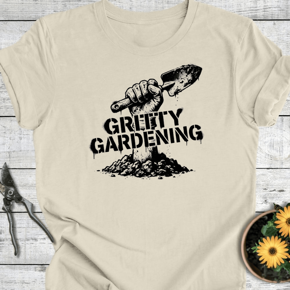 Printify T-Shirt Natural / S Gritty Gardening II T-Shirt