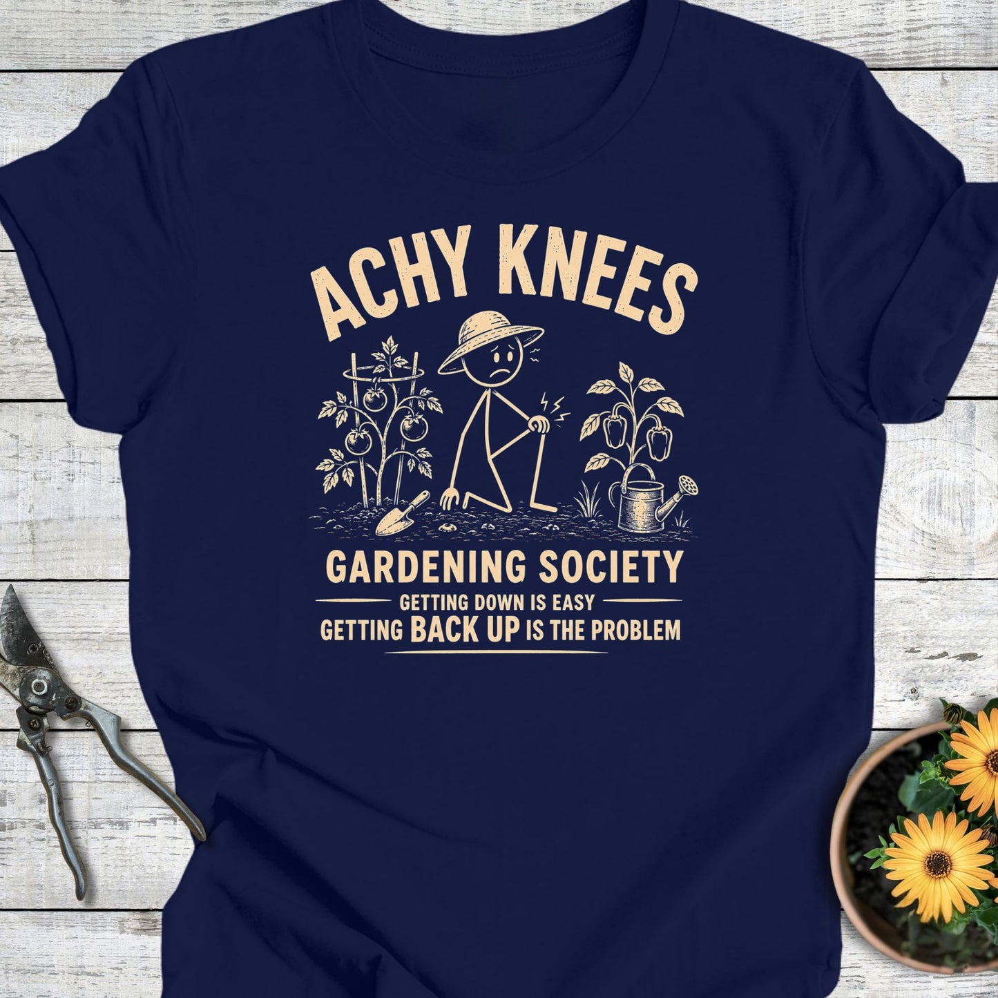 Printify T-Shirt Navy / S Achy Knees T-Shirt