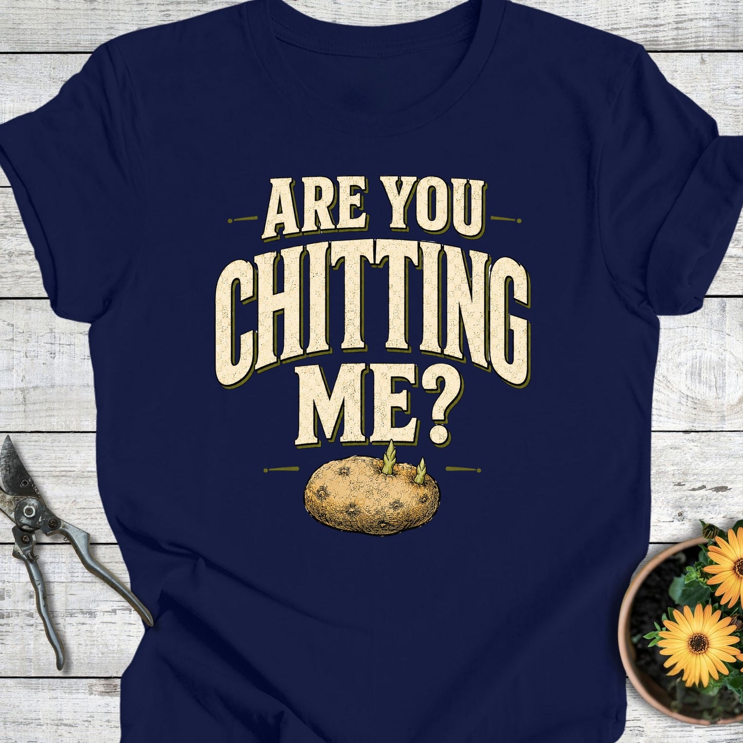 Printify T-Shirt Navy / S Are You Chitting Me T-Shirt