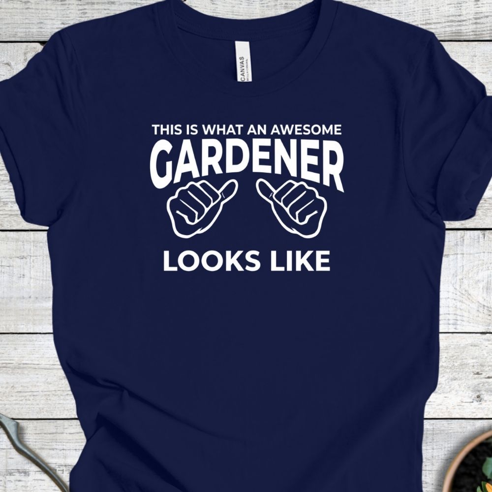 Printify T-Shirt Navy / S Awesome Gardener T-Shirt