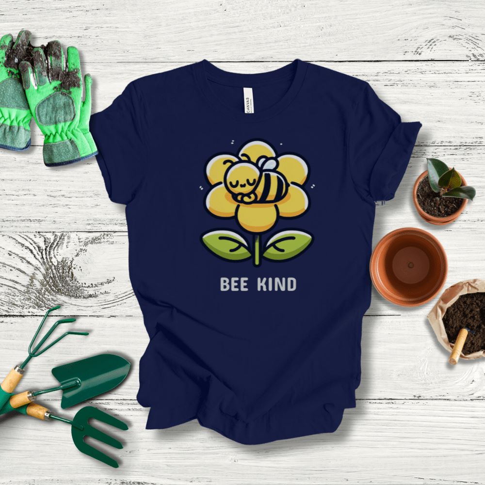 Printify T-Shirt Navy / S Bee Kind T-Shirt