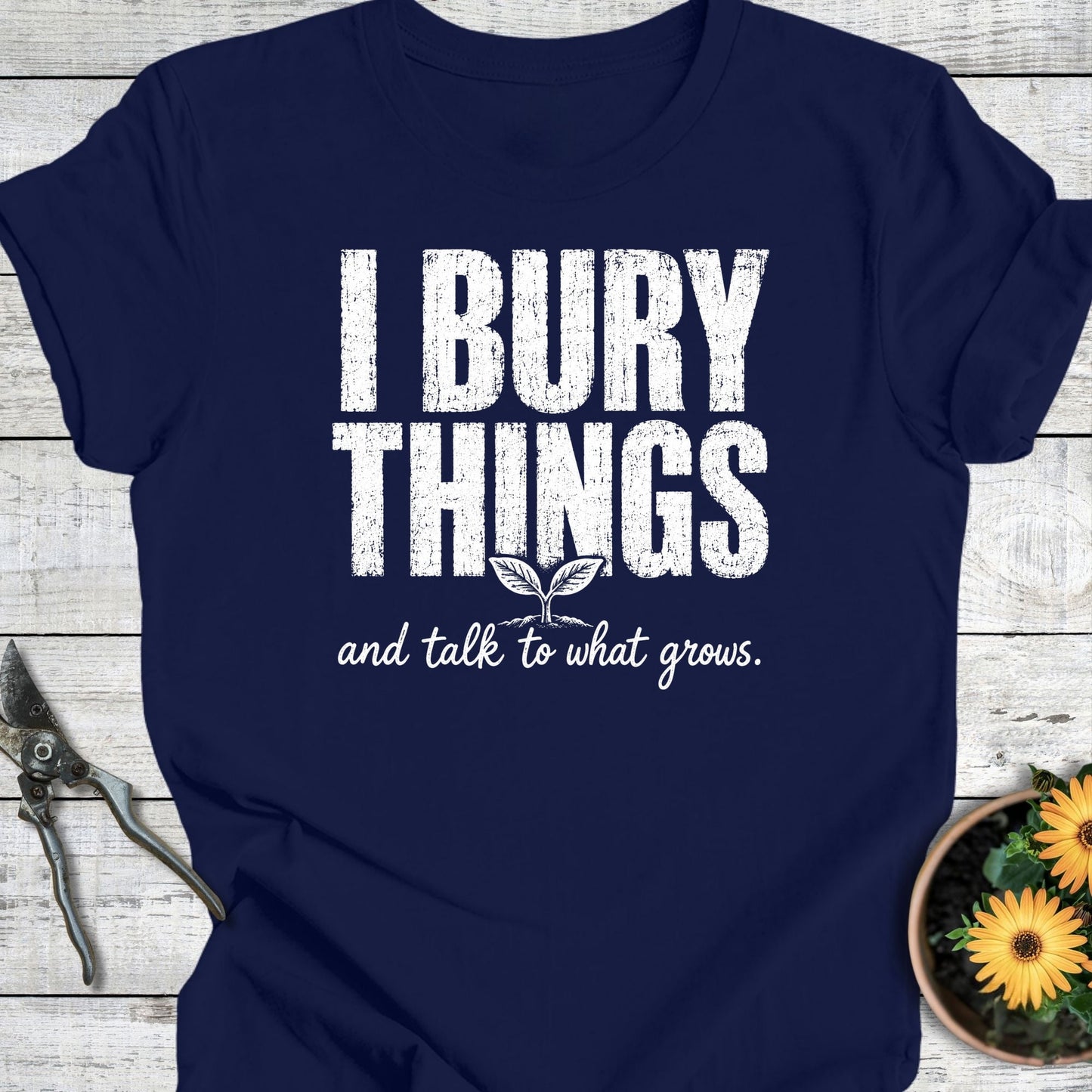 Printify T-Shirt Navy / S Bury & Talk T-Shirt