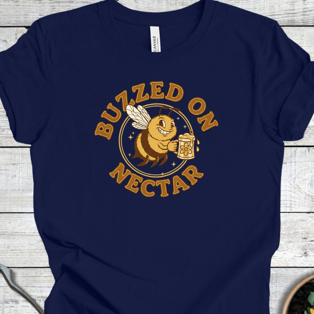 Printify T-Shirt Navy / S Buzzed on Nectar