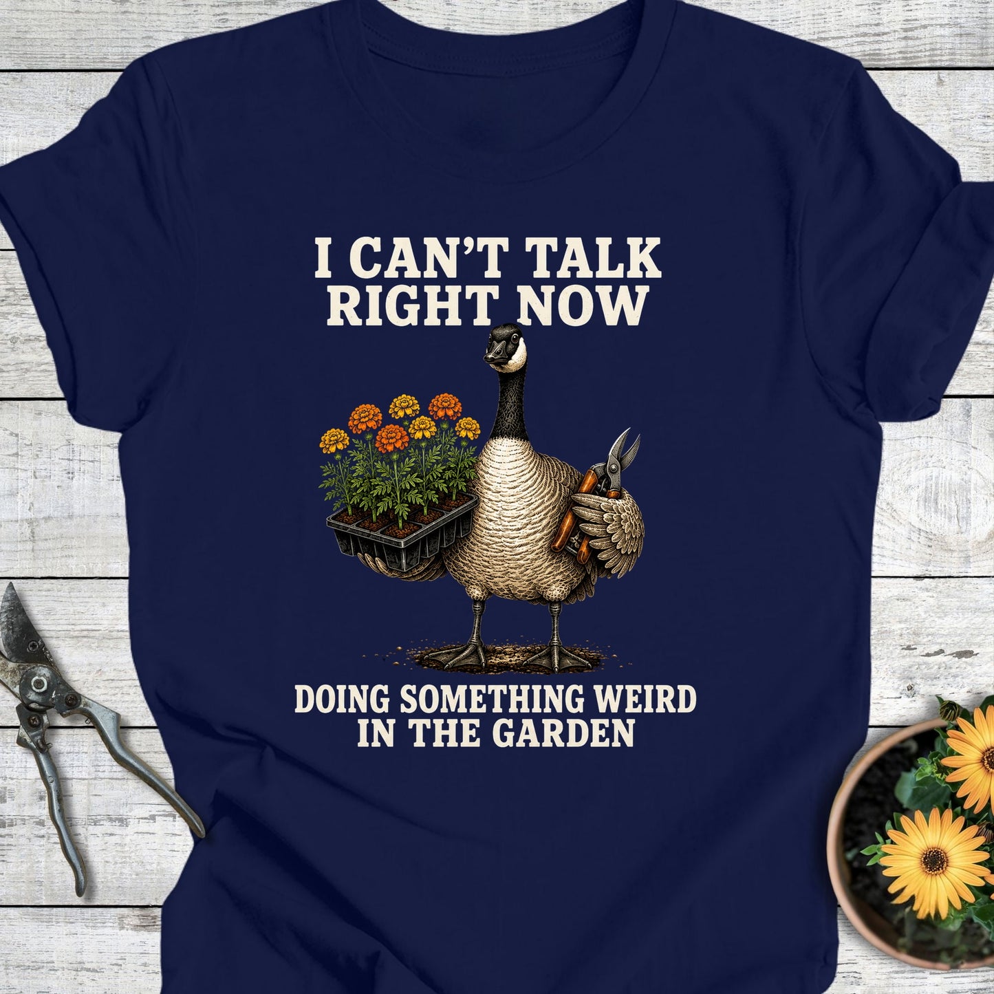 Printify T-Shirt Navy / S Can't Talk T-Shirt