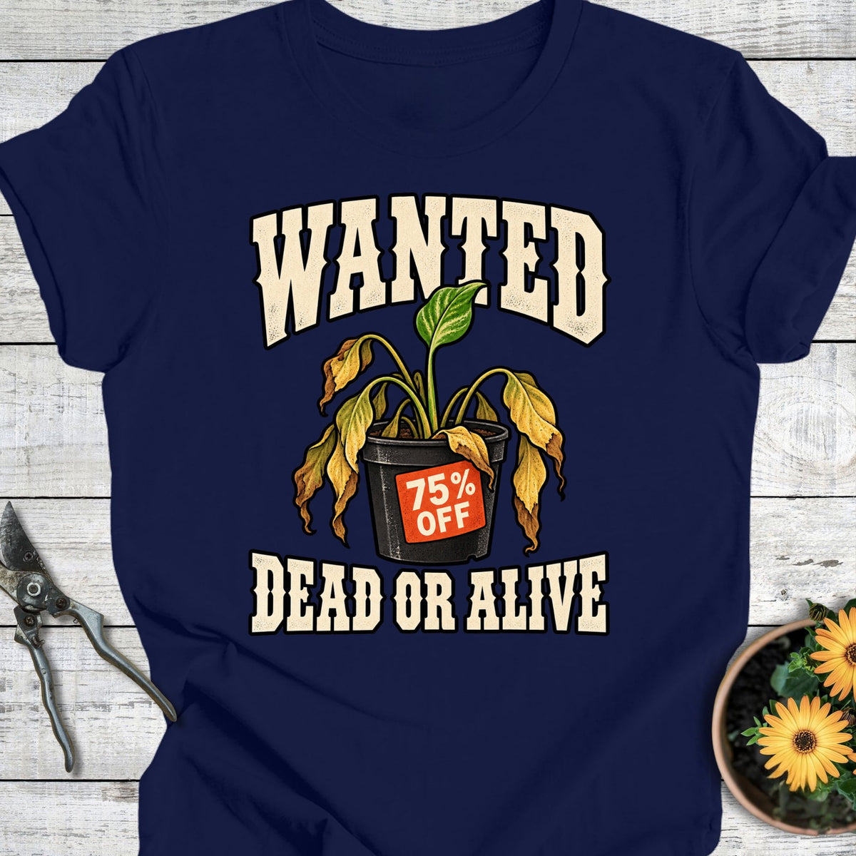 Printify T-Shirt Navy / S Dead or Alive T-Shirt