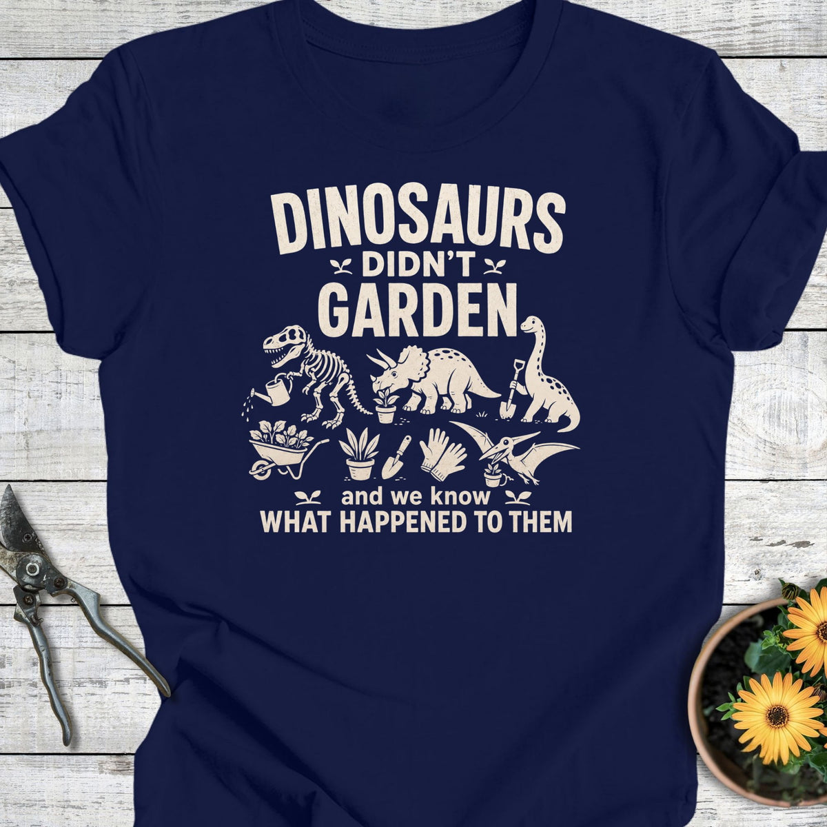 Printify T-Shirt Navy / S Dinos T-Shirt