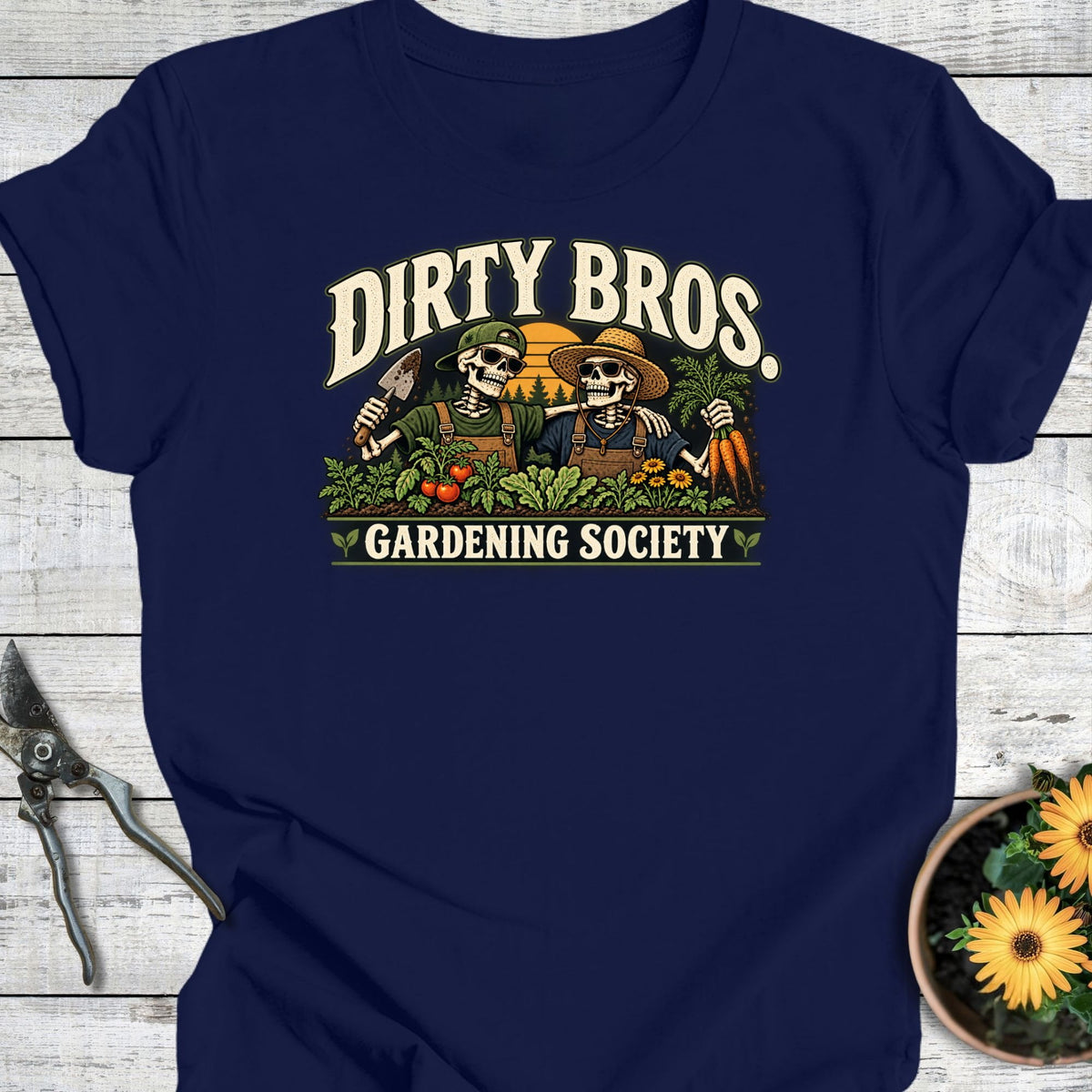 Printify T-Shirt Navy / S Dirty Bros. T-Shirt