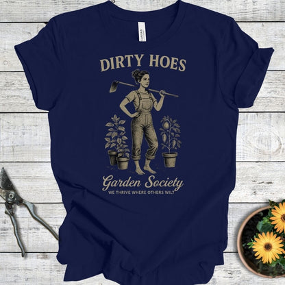 Printify T-Shirt Navy / S Dirty Hoes