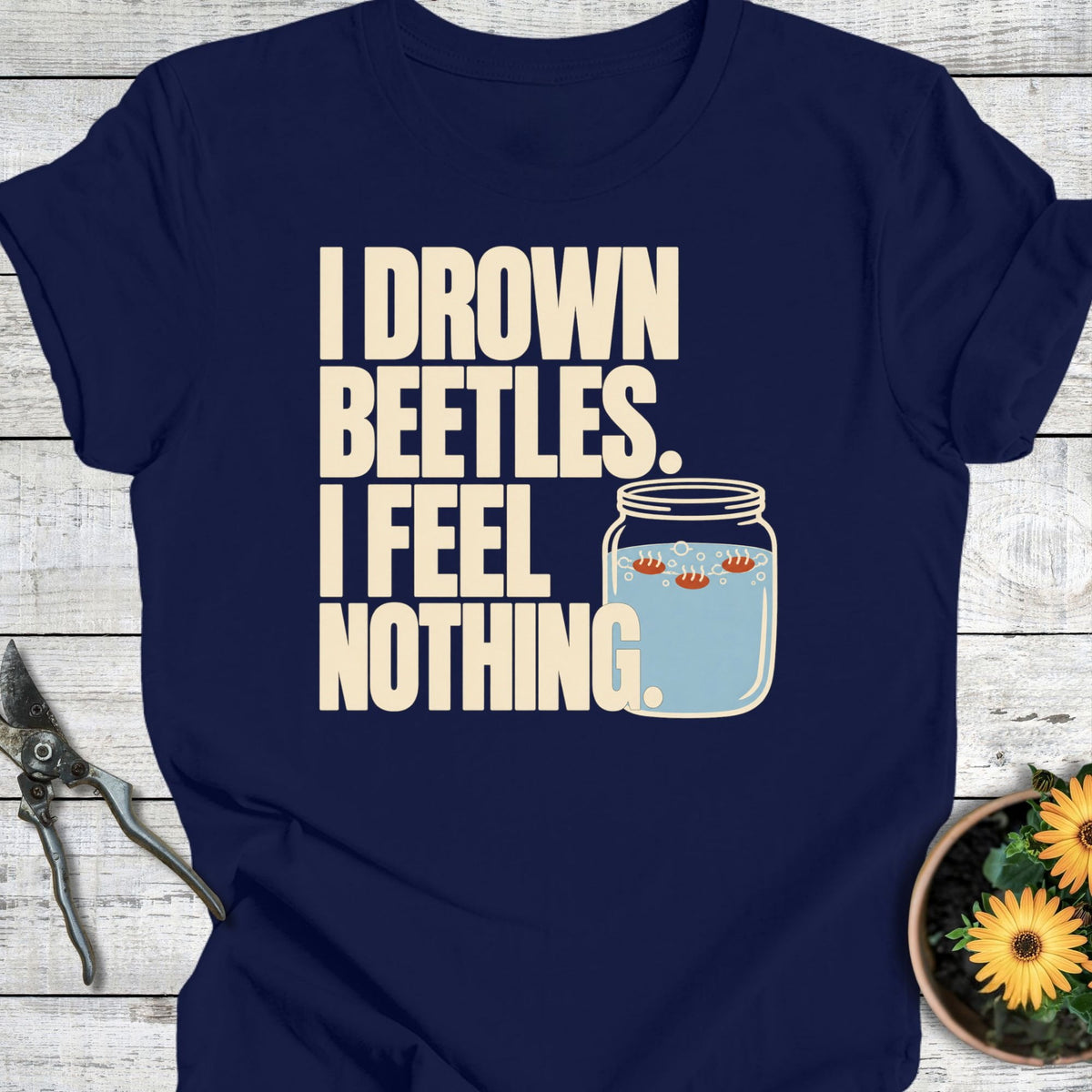 Printify T-Shirt Navy / S Feel Nothing T-Shirt