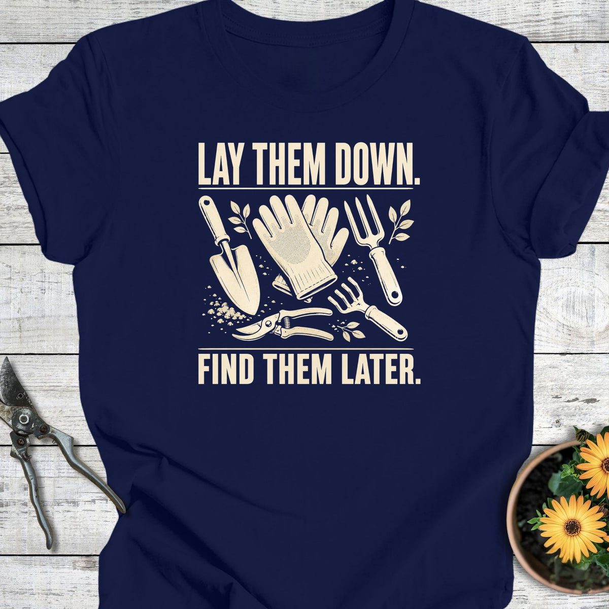 Printify T-Shirt Navy / S Find Later T-Shirt