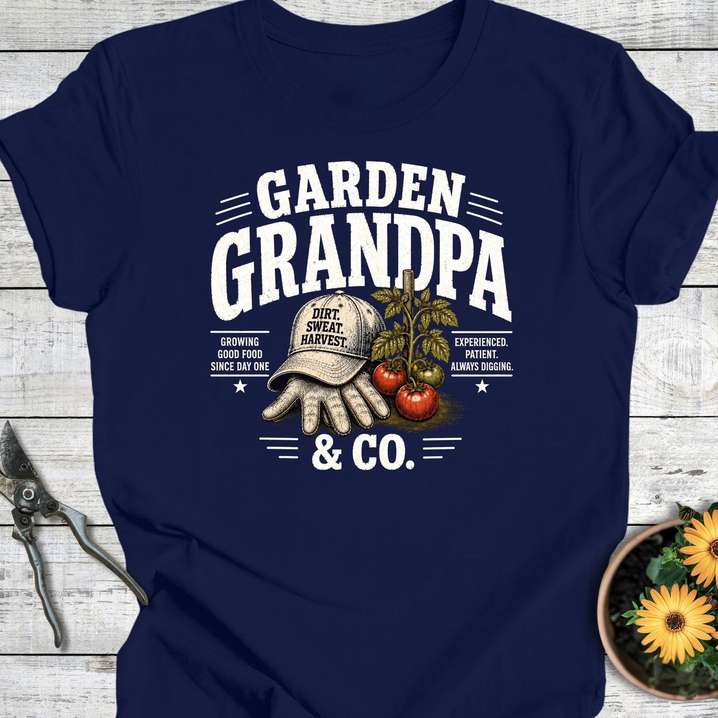 Printify T-Shirt Navy / S Garden Grandpa T-Shirt