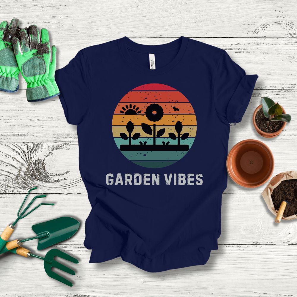 Printify T-Shirt Navy / S Garden VibesT-Shirt