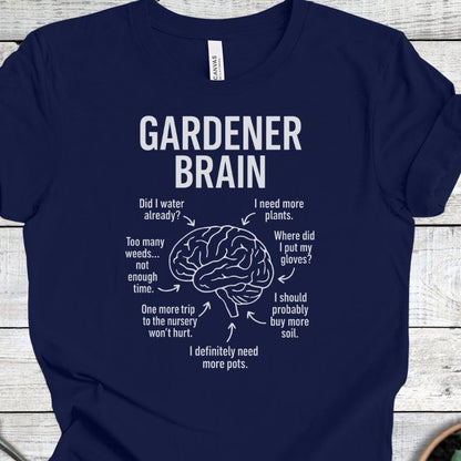 Printify T-Shirt Navy / S Gardener Brain