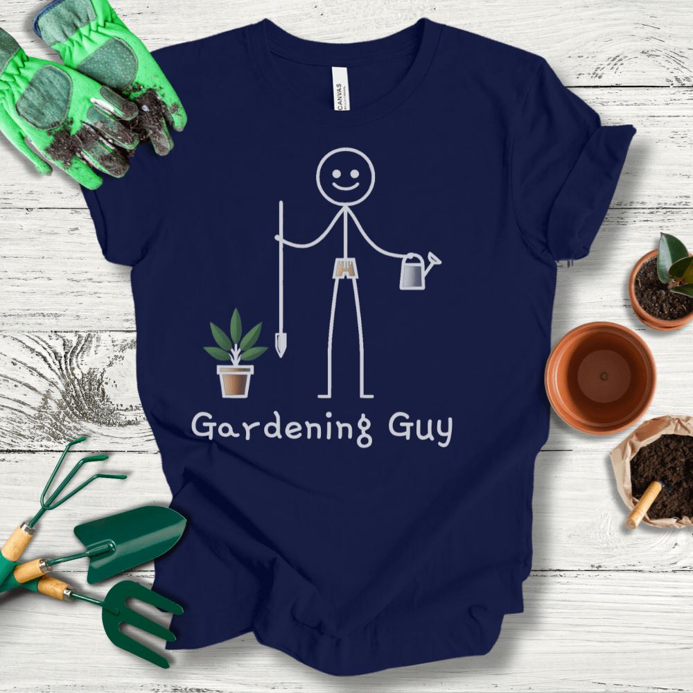 Printify T-Shirt Navy / S Gardening Guy Shirt