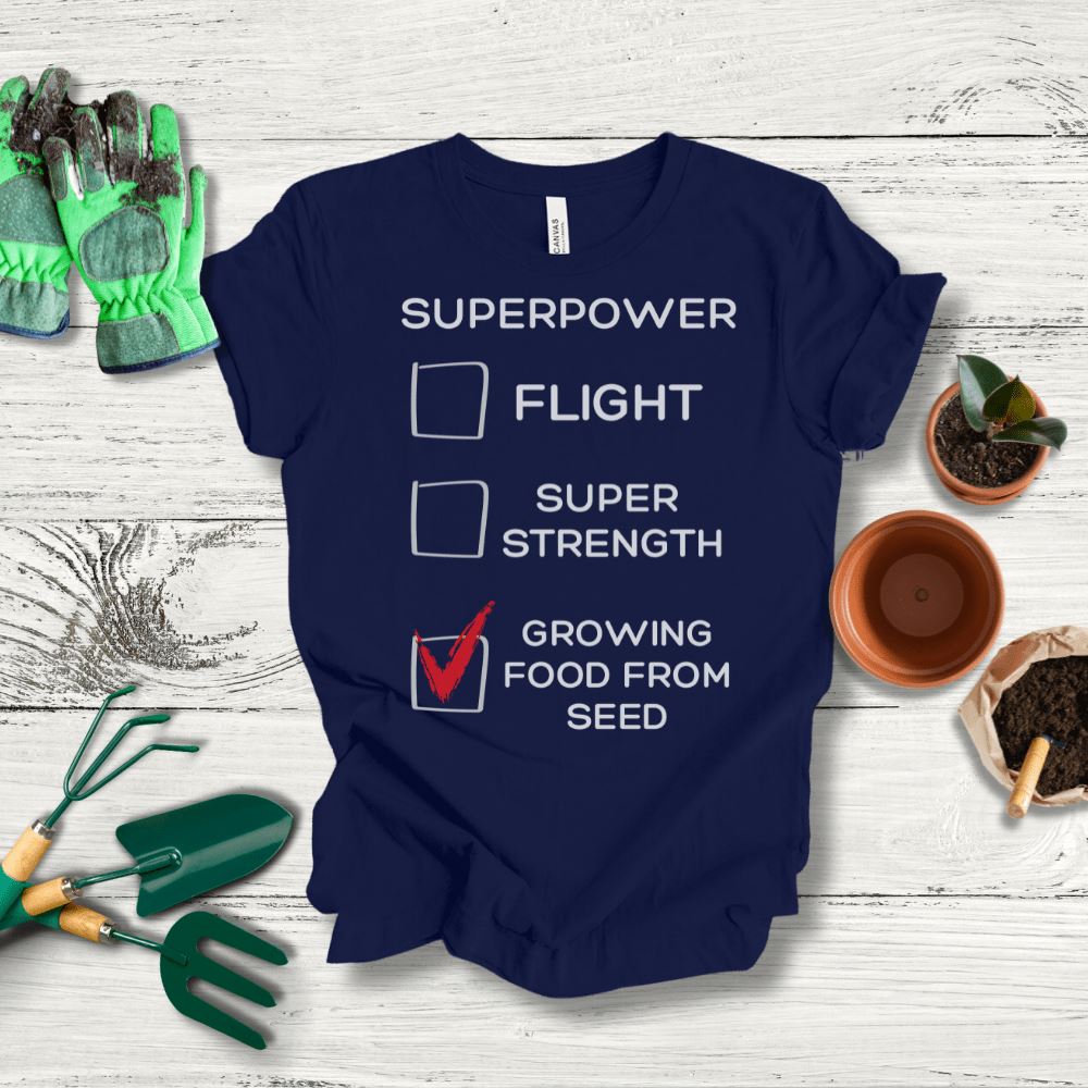 Printify T-Shirt Navy / S Gardening Superpower T-Shirt