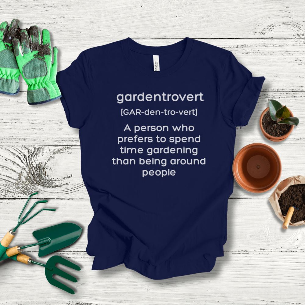 Printify T-Shirt Navy / S Gardentrovert T-Shirt