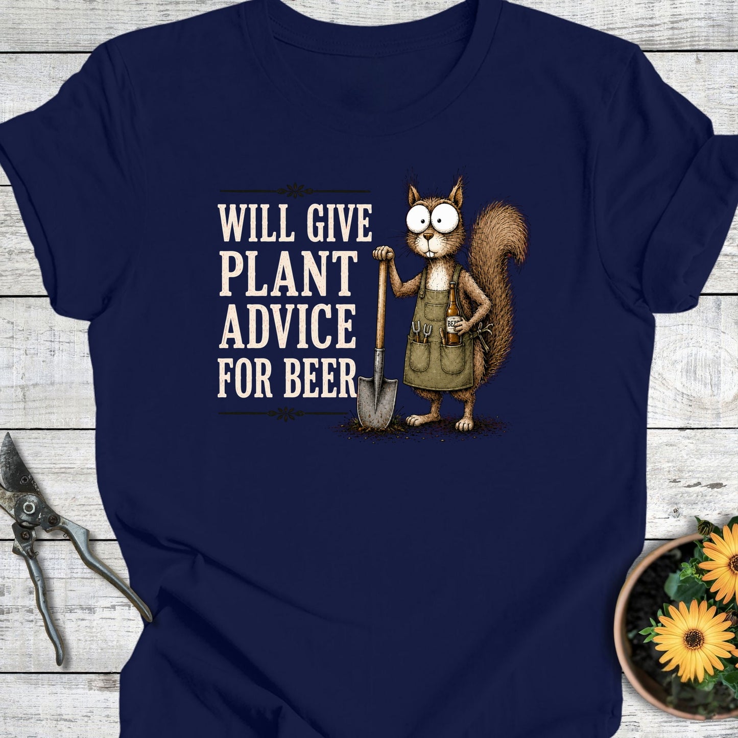 Printify T-Shirt Navy / S Give Plant Advice T-Shirt