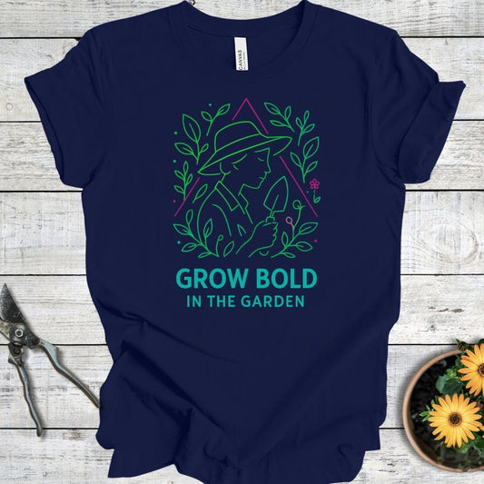 Printify T-Shirt Navy / S Grow Bold