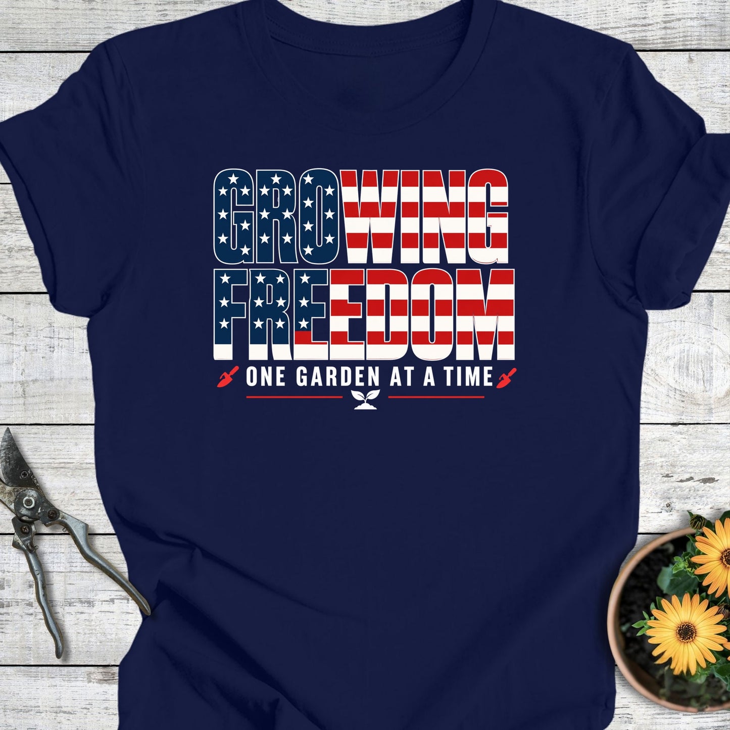 Printify T-Shirt Navy / S Growing Freedom T-Shirt