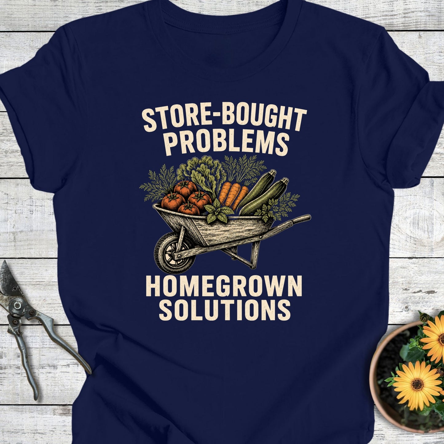Printify T-Shirt Navy / S Homegrown Solutions T-Shirt